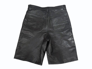 BREATH ブレス NEWRICH LEATHER SHORTS ニューリッチ レザー ショーツ ブラック ゴートスキン BR25SS P1001 サイズL 美品 中古 4b006099