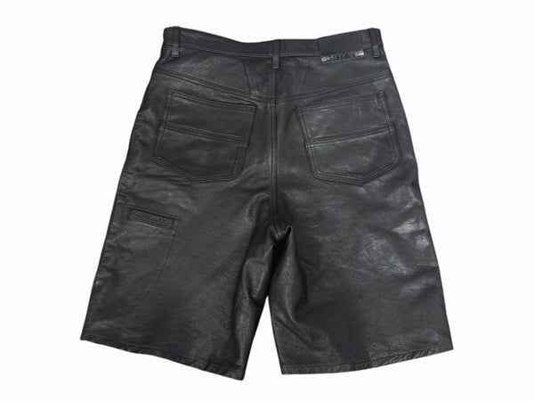 BREATH ブレス NEWRICH LEATHER SHORTS ニューリッチ レザー ショーツ ブラック ゴートスキン BR25SS P1001 サイズL 美品 中古 4b006099