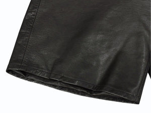 BREATH ブレス NEWRICH LEATHER SHORTS ニューリッチ レザー ショーツ ブラック ゴートスキン BR25SS P1001 サイズL 美品 中古 4b006099