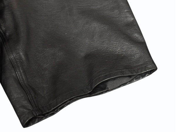 BREATH ブレス NEWRICH LEATHER SHORTS ニューリッチ レザー ショーツ ブラック ゴートスキン BR25SS P1001 サイズL 美品 中古 4b006099
