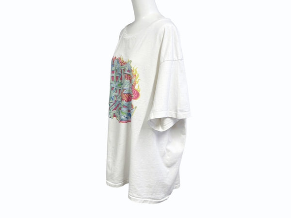 GALLERY DEPT ギャラリーデプト 半袖Tシャツ グラフィティ トップス USA製 コットン ホワイト マルチカラー サイズXL 美品 中古 4b006106