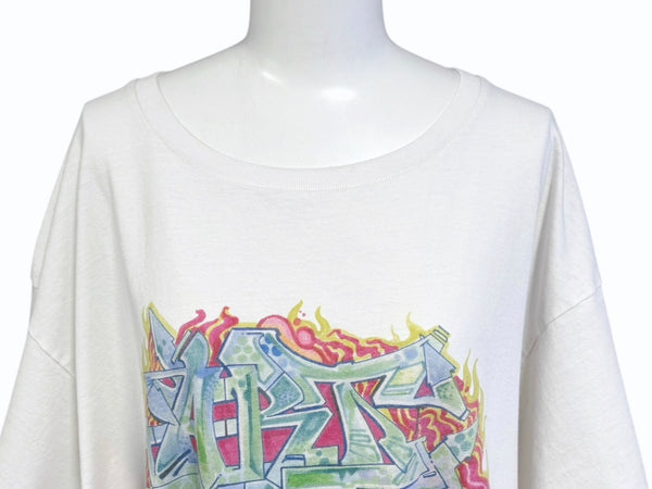 GALLERY DEPT ギャラリーデプト 半袖Tシャツ グラフィティ トップス USA製 コットン ホワイト マルチカラー サイズXL 美品 中古 4b006106