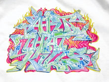 画像をギャラリービューアに読み込む, GALLERY DEPT ギャラリーデプト 半袖Tシャツ グラフィティ トップス USA製 コットン ホワイト マルチカラー サイズXL 美品 中古 4b006106