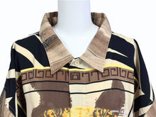 画像をギャラリービューアに読み込む, 極美品 pellepelle ペレペレ 半袖シャツ 90s ポリエステル ブラウン マルチカラー サイズ3XL 中古 4b006109