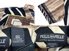 画像をギャラリービューアに読み込む, 極美品 pellepelle ペレペレ 半袖シャツ 90s ポリエステル ブラウン マルチカラー サイズ3XL 中古 4b006109