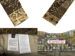 KAPITAL キャピタル パッチワーク レオパード コーデュロイ デニムパンツ KAPITAL KOUNTRY コットン ブラウン サイズ34 美品 中古 4b006112