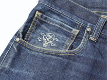 画像をギャラリービューアに読み込む, Billionaire Boys Club ビリオネアボーイズクラブ BBC ICE CREAM アイスクリーム デニムパンツ ブルー サイズL 美品 中古 4b006113