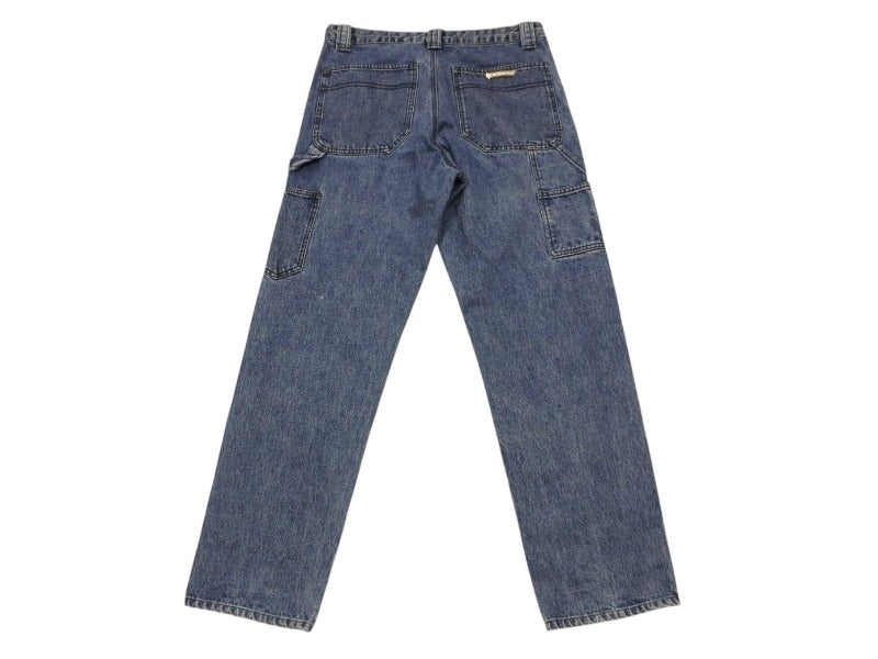 Very Good Condition CHROME HEARTS Denim Carpenter Pants Cross Ball Indigo Size 34 Used 4b006118