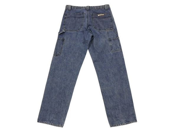 極美品 CHROME HEARTS クロムハーツ デニム カーペンターパンツ クロスボール インディゴ サイズ34 中古 4b006118
