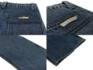 極美品 CHROME HEARTS クロムハーツ デニム カーペンターパンツ クロスボール インディゴ サイズ34 中古 4b006118
