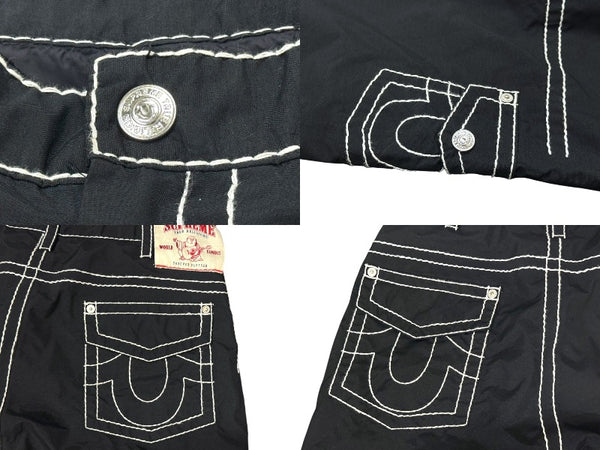 極美品 SUPREME シュプリーム TRUE RELIGION トゥルーレリジョン ナイロンパンツ 中国製 ブラック ホワイト サイズM 中古 4b006120