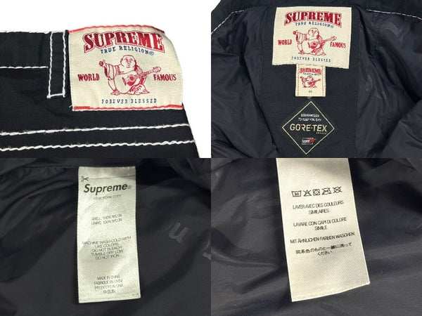 極美品 SUPREME シュプリーム TRUE RELIGION トゥルーレリジョン ナイロンパンツ 中国製 ブラック ホワイト サイズM 中古 4b006120