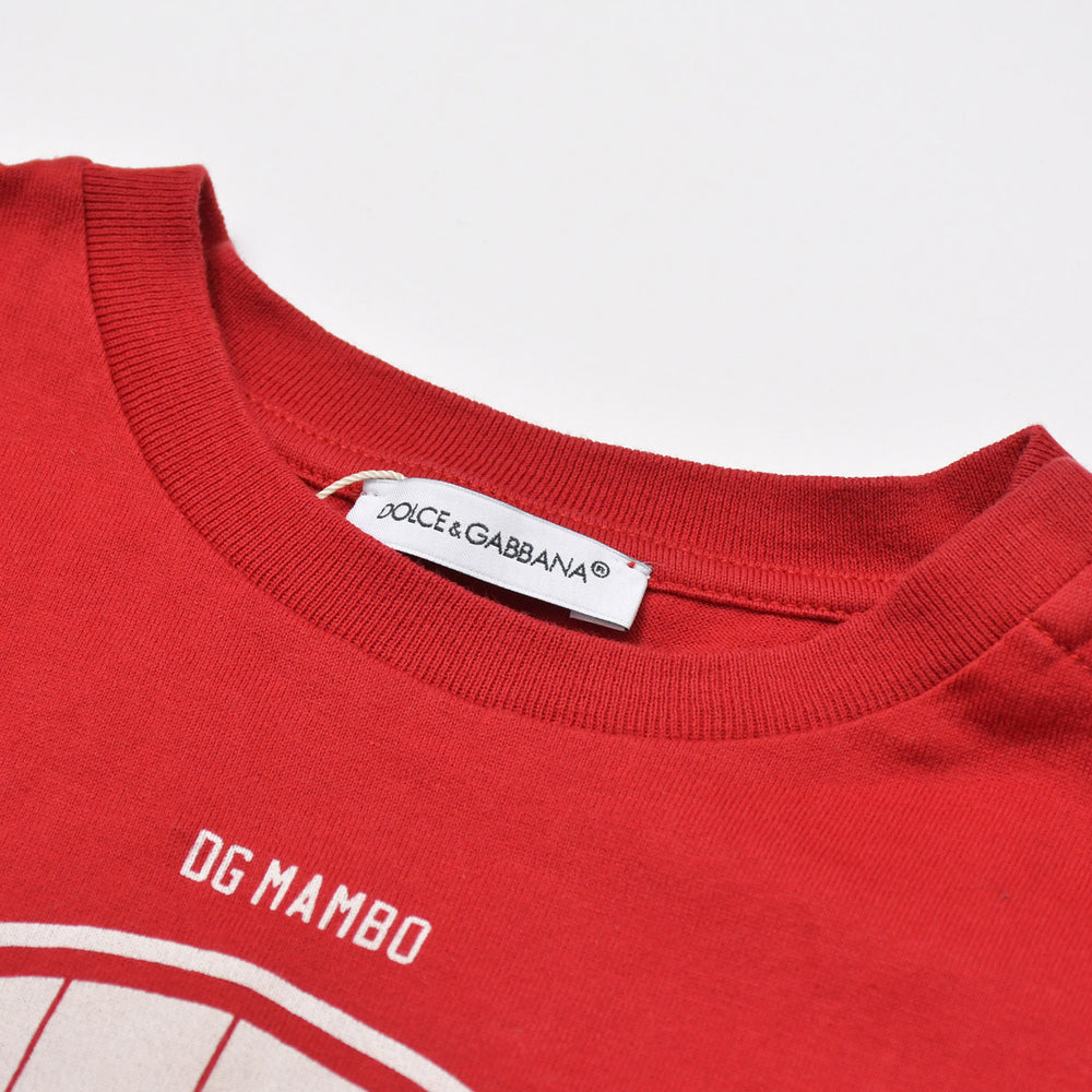 Extremely beautiful item DOLCE&GABBANA Dolce &amp; Gabbana children's short-sleeved T-shirt L1JT8E G7OQL red and white, size 24-30 mesi, used, 4b006122