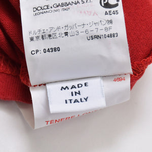 極美品 DOLCE&GABBANA ドルチェアンドガッバーナ 子供服 半袖Tシャツ L1JT8E G7OQL レッド ホワイト サイズ24-30mesi 中古 4b006122