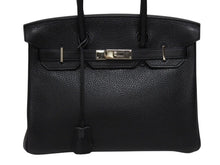 Load image into Gallery viewer, 極美品 HERMES エルメス バーキン30 ハンドバッグ トゴ ブラック シルバー金具 T刻印 中古 4b006134