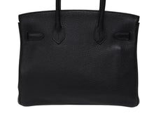 Load image into Gallery viewer, 極美品 HERMES エルメス バーキン30 ハンドバッグ トゴ ブラック シルバー金具 T刻印 中古 4b006134