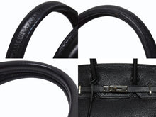 Load image into Gallery viewer, 極美品 HERMES エルメス バーキン30 ハンドバッグ トゴ ブラック シルバー金具 T刻印 中古 4b006134