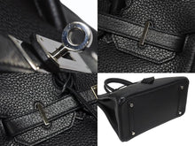 Load image into Gallery viewer, 極美品 HERMES エルメス バーキン30 ハンドバッグ トゴ ブラック シルバー金具 T刻印 中古 4b006134