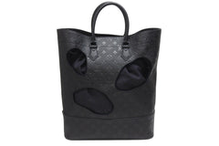新品同様 LOUIS VUITTON ルイヴィトン コムデギャルソン 川久保玲 トートバッグ M58661 ウィズホールズMM モノグラムアンプラント ブラック 中古4b006137