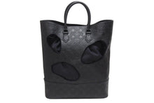 Load image into Gallery viewer, 新品同様 LOUIS VUITTON ルイヴィトン コムデギャルソン 川久保玲 トートバッグ M58661 ウィズホールズMM モノグラムアンプラント ブラック 中古4b006137
