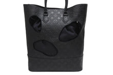 Load image into Gallery viewer, 新品同様 LOUIS VUITTON ルイヴィトン コムデギャルソン 川久保玲 トートバッグ M58661 ウィズホールズMM モノグラムアンプラント ブラック 中古4b006137