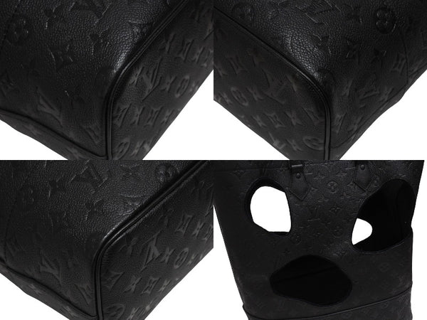 新品同様 LOUIS VUITTON ルイヴィトン コムデギャルソン 川久保玲 トートバッグ M58661 ウィズホールズMM モノグラムアンプラント ブラック 中古4b006137