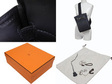 画像をギャラリービューアに読み込む, 新品同様 エルメス HERMES アッカドPM W刻印 ワンショルダーバッグ ネイビー トゴ 新型 シルバー金具 中古 4b006138