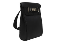 画像をギャラリービューアに読み込む, 新品同様 エルメス HERMES アッカドPM U刻印 ワンショルダーバッグ ブラック トゴ 新型 シルバー金具 中古 4b006140