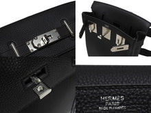 画像をギャラリービューアに読み込む, 新品同様 エルメス HERMES アッカドPM U刻印 ワンショルダーバッグ ブラック トゴ 新型 シルバー金具 中古 4b006140