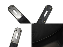 画像をギャラリービューアに読み込む, 新品同様 エルメス HERMES アッカドPM U刻印 ワンショルダーバッグ ブラック トゴ 新型 シルバー金具 中古 4b006140