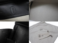 画像をギャラリービューアに読み込む, 極美品 HERMES エルメス ハンドバッグ オータクロア40 B刻印 ブラック トワル パラジウム金具 中古 4b006141