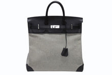 画像をギャラリービューアに読み込む, 極美品 HERMES エルメス ハンドバッグ オータクロア40 B刻印 ブラック トワル パラジウム金具 中古 4b006141