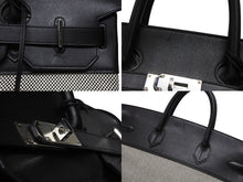 画像をギャラリービューアに読み込む, 極美品 HERMES エルメス ハンドバッグ オータクロア40 B刻印 ブラック トワル パラジウム金具 中古 4b006141