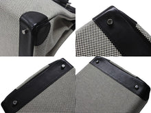 画像をギャラリービューアに読み込む, 極美品 HERMES エルメス ハンドバッグ オータクロア40 B刻印 ブラック トワル パラジウム金具 中古 4b006141