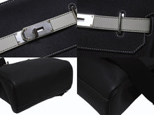 画像をギャラリービューアに読み込む, 未使用 HERMES エルメス ケリー スペシャルオーダー品 アッカドGM ショルダーバッグ W刻印 ブラック グリスパール シルバー金具 中古 4b006142