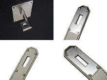 画像をギャラリービューアに読み込む, 未使用 HERMES エルメス ケリー スペシャルオーダー品 アッカドGM ショルダーバッグ W刻印 ブラック グリスパール シルバー金具 中古 4b006142