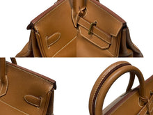 Load image into Gallery viewer, HERMES エルメス ハンドバッグ オータクロア45 アルデンヌ ブロンズ金具 □C刻印 1999年 美品 中古 4b006143