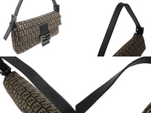 画像をギャラリービューアに読み込む, 極美品 FENDI フェンディ ズッキーノ柄 マンマバケット ワンショルダーバッグ 8BR000 ブラウン ガンメタリック金具 中古 4b006144