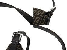 画像をギャラリービューアに読み込む, 極美品 FENDI フェンディ ズッキーノ柄 マンマバケット ワンショルダーバッグ 8BR000 ブラウン ガンメタリック金具 中古 4b006144