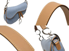 画像をギャラリービューアに読み込む, Christian Dior クリスチャンディオール デニム サドルバッグ ワンショルダーバッグ レザー ジョンガリアーノ 美品 中古 4b006146