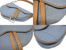 画像をギャラリービューアに読み込む, Christian Dior クリスチャンディオール デニム サドルバッグ ワンショルダーバッグ レザー ジョンガリアーノ 美品 中古 4b006146