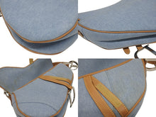 画像をギャラリービューアに読み込む, Christian Dior クリスチャンディオール デニム サドルバッグ ワンショルダーバッグ レザー ジョンガリアーノ 美品 中古 4b006146