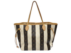 LOUIS VUITTON ルイヴィトン トートバッグ レイユール ネヴァーフルMM M40560 ブラウン モノグラムキャンバス レザー 美品 中古 4b006151