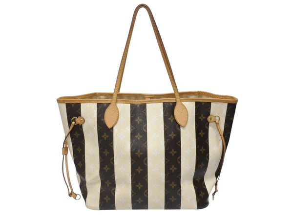 LOUIS VUITTON ルイヴィトン トートバッグ レイユール ネヴァーフルMM M40560 ブラウン モノグラムキャンバス レザー 美品 中古 4b006151