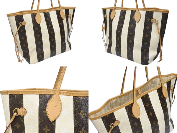 LOUIS VUITTON ルイヴィトン トートバッグ レイユール ネヴァーフルMM M40560 ブラウン モノグラムキャンバス レザー 美品 中古 4b006151