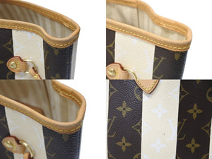 LOUIS VUITTON ルイヴィトン トートバッグ レイユール ネヴァーフルMM M40560 ブラウン モノグラムキャンバス レザー 美品 中古 4b006151