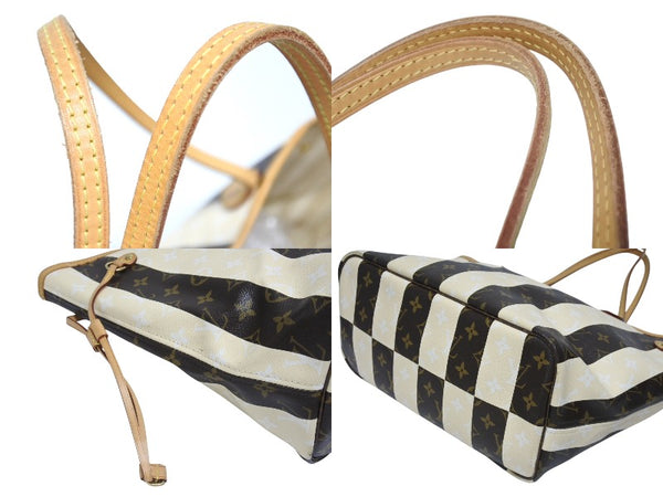 LOUIS VUITTON ルイヴィトン トートバッグ レイユール ネヴァーフルMM M40560 ブラウン モノグラムキャンバス レザー 美品 中古 4b006151