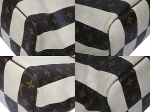 LOUIS VUITTON ルイヴィトン トートバッグ レイユール ネヴァーフルMM M40560 ブラウン モノグラムキャンバス レザー 美品 中古 4b006151