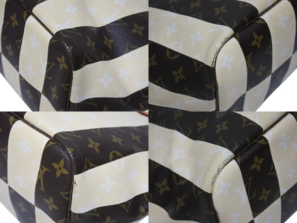 LOUIS VUITTON ルイヴィトン トートバッグ レイユール ネヴァーフルMM M40560 ブラウン モノグラムキャンバス レザー 美品 中古 4b006151