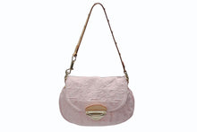 画像をギャラリービューアに読み込む, LOUIS VUITTON ルイヴィトン サンセット ワンショルダーバッグ M13347 モノグラム デニム レザー ピンク ゴールド金具 美品 中古 4b006152